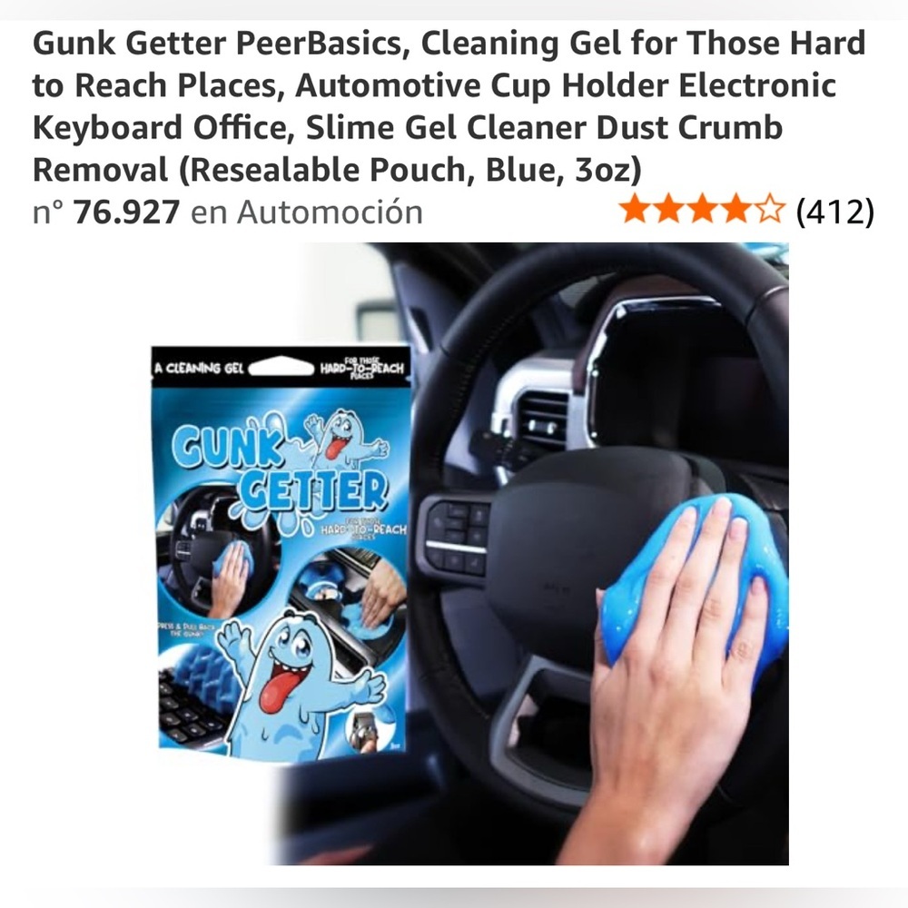 Gunk Getter Cleaning Gel - Blueberry Scent set 3